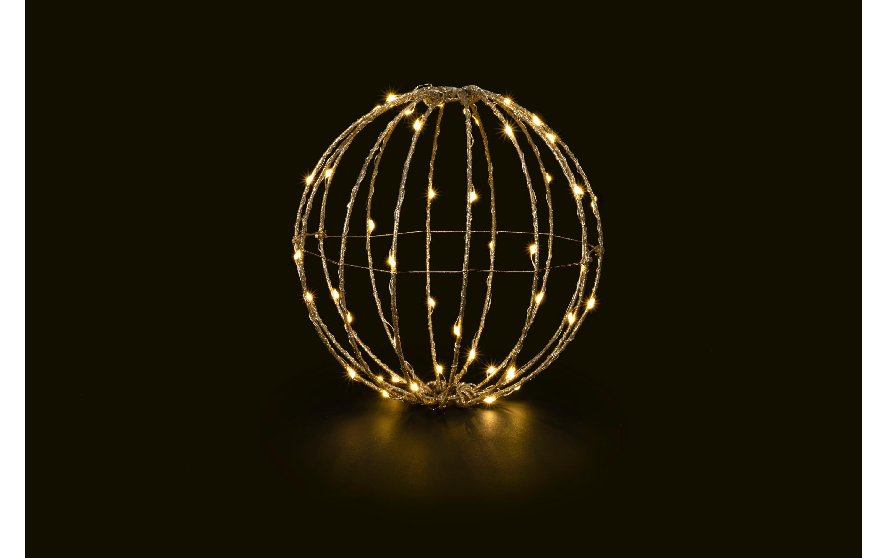 Tischdeko Svenja Star 3D Ball, Ø 20 cm, GoldLED Weihnachtsdekoration