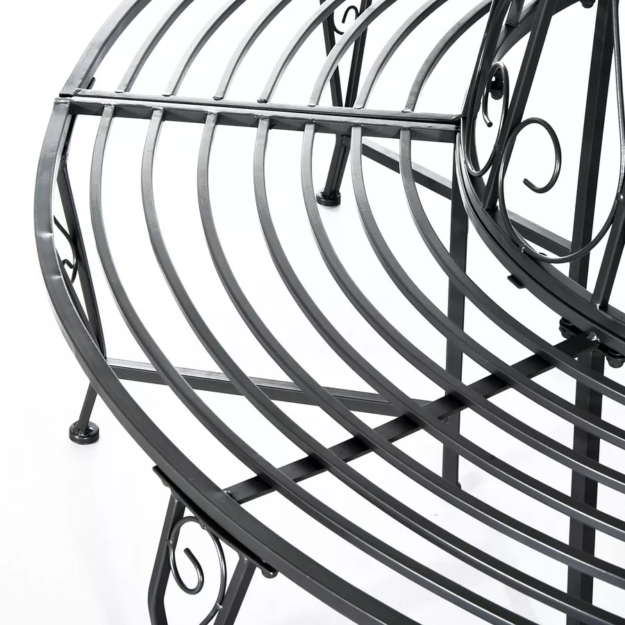 Outsunny Baumbank im geschmackvollen Design silber
