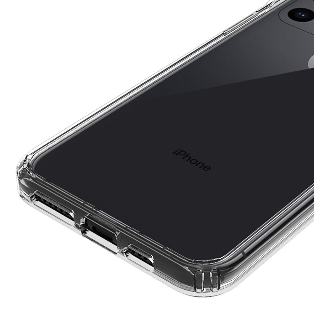 iPhone 11 Hybrid Hülle TPU Bumper   Acryl Rückseite - Transparent / Schwarz