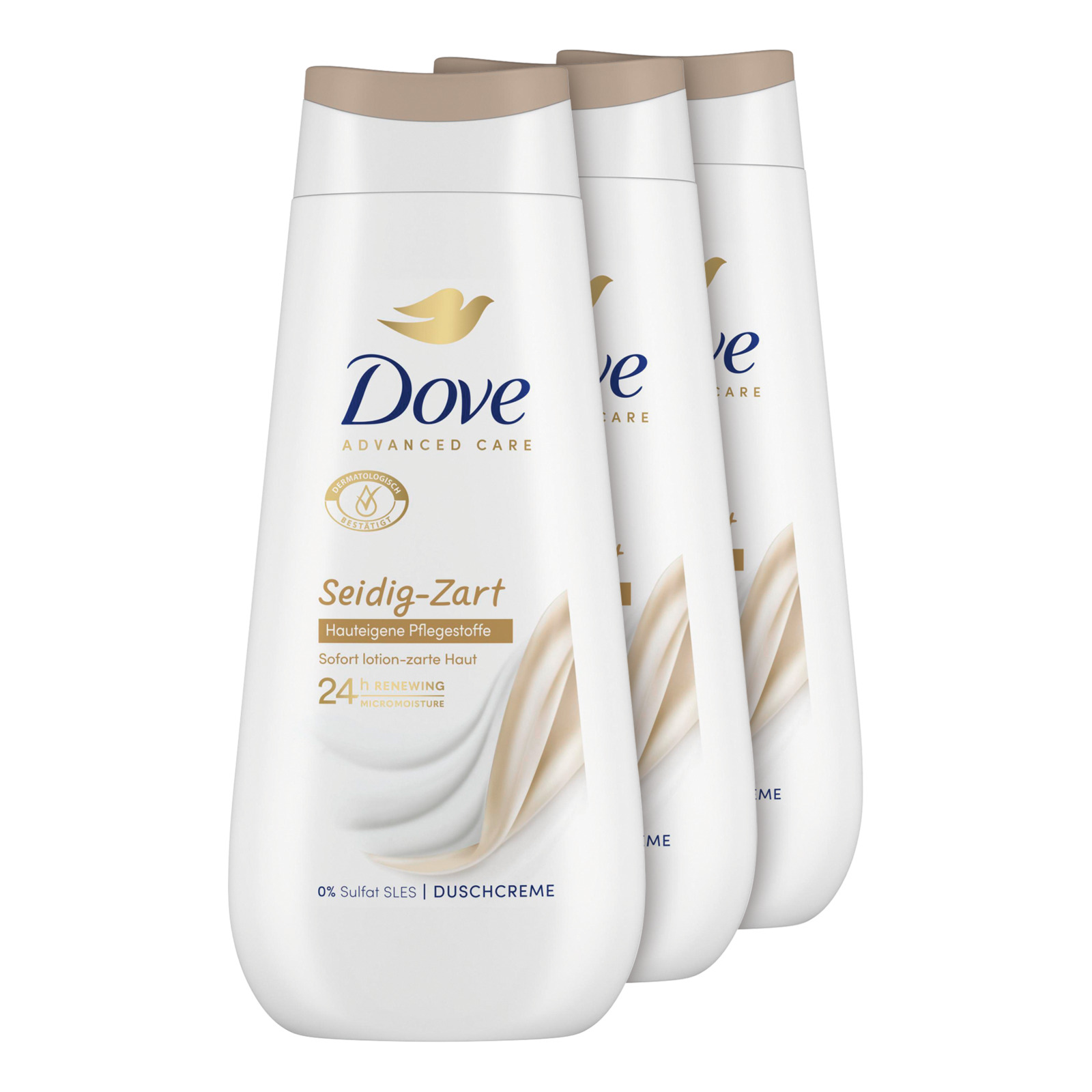 Dove Duschgel Seidig Zart 3 x 225 ml