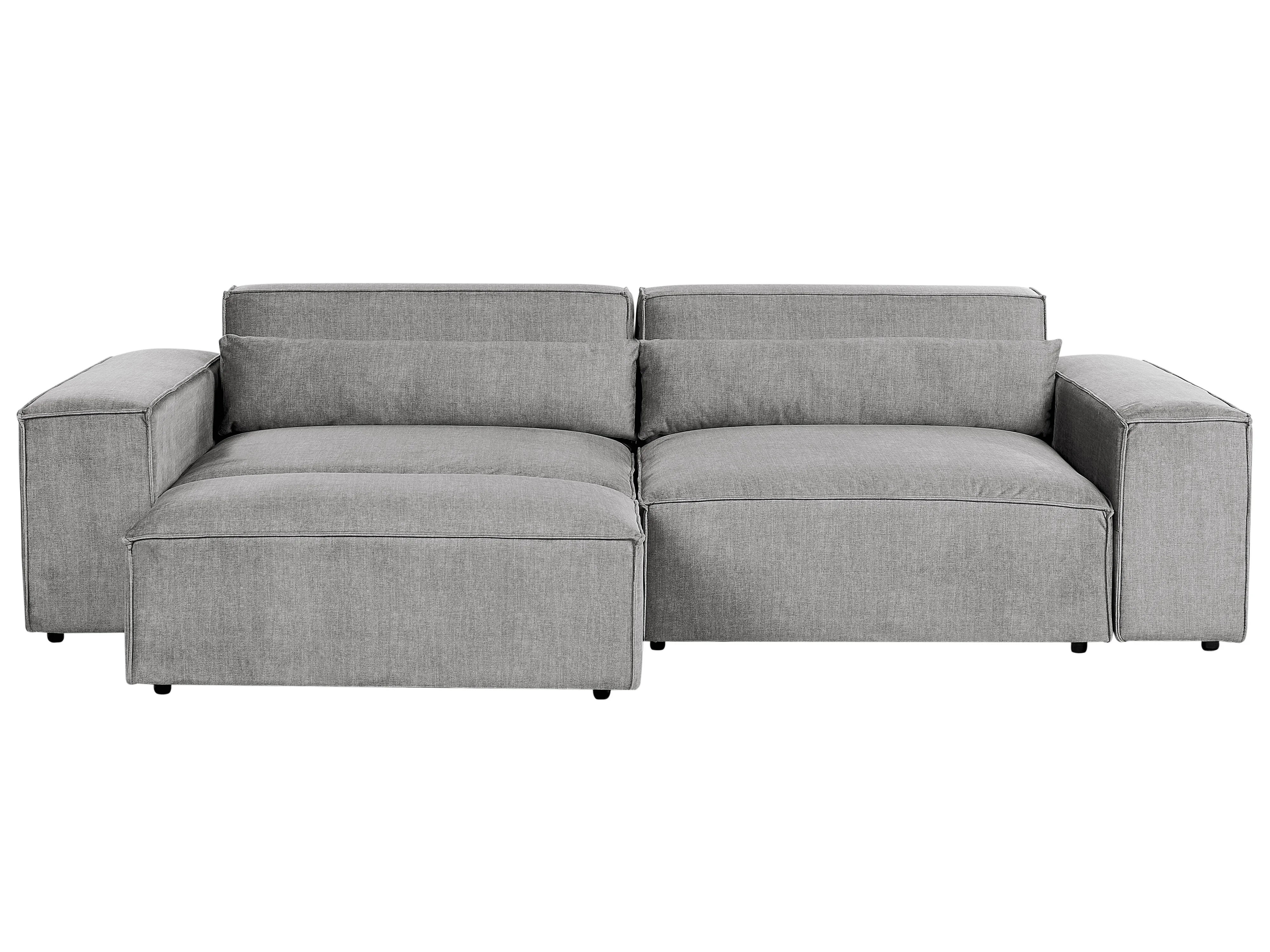 Modulaire bank 2-zits HELLNAR Stof Grijs met ottomaan