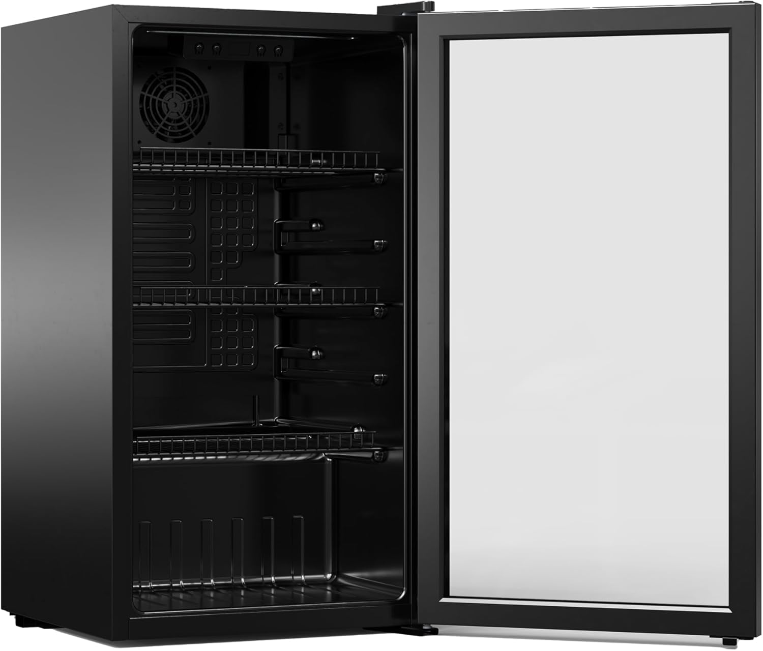 YUNA Cool-View GKS90B Glastürkühlschrank | 89L | schwarz