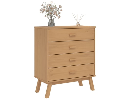 VIDAXL - Armoire à tiroirs olden marron bois de pin solide