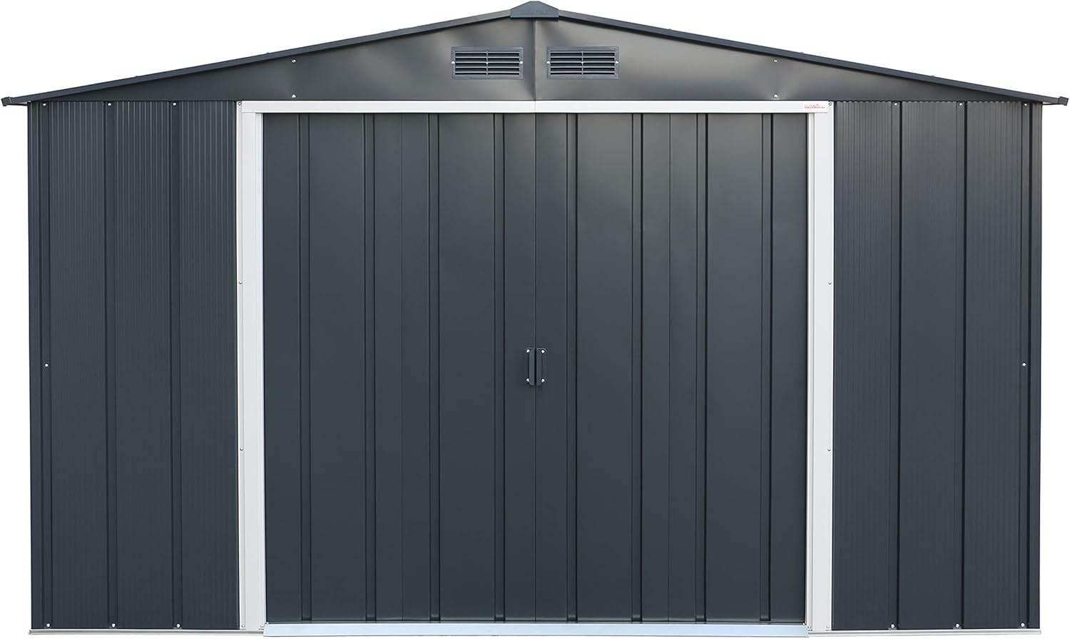 Duramax ECO 10 x 8 (7.28 m²) Metallgerätehaus, feuerverzinktes Metall gerätehaus - Geräteschuppen, verstärkte Dachkonstruktion, wartungsfreier und wetterfester Metallschuppen, Anthrazit