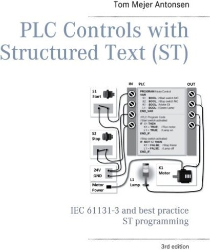 Plc Controls With Structured Text - St - 3Rd Edition - Monochrome - Tom Mejer Antonsen - English Book