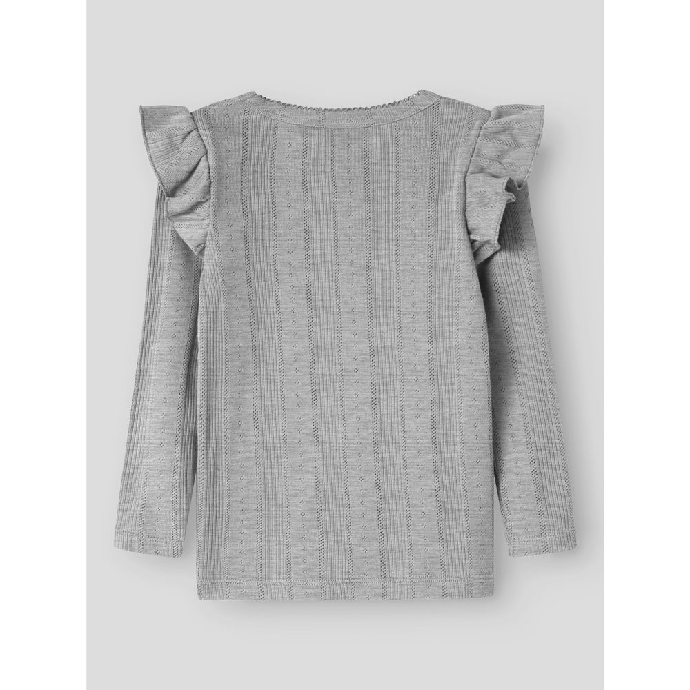 Køb Name It Grey Melange Nmfjulia Ls Slim Top Noos