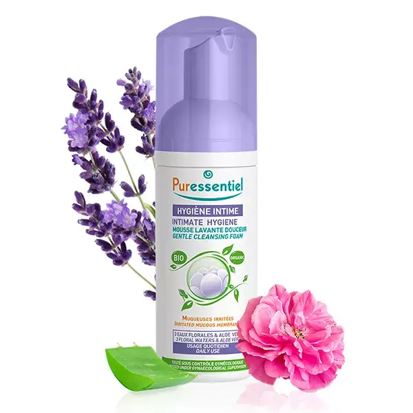 Espuma de Limpeza Íntima Orgânica Suave Puressentiel 150ml