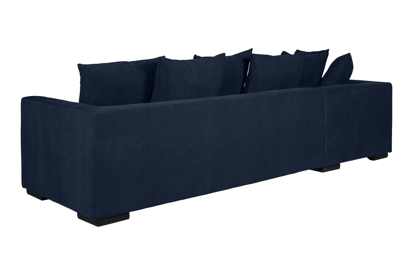 Paso Doble Day Sofa 2,5-seter og divan venstre, I tekstil Salento Dark Blue, Valnøtt ben i tre, EU komfort. Promotion