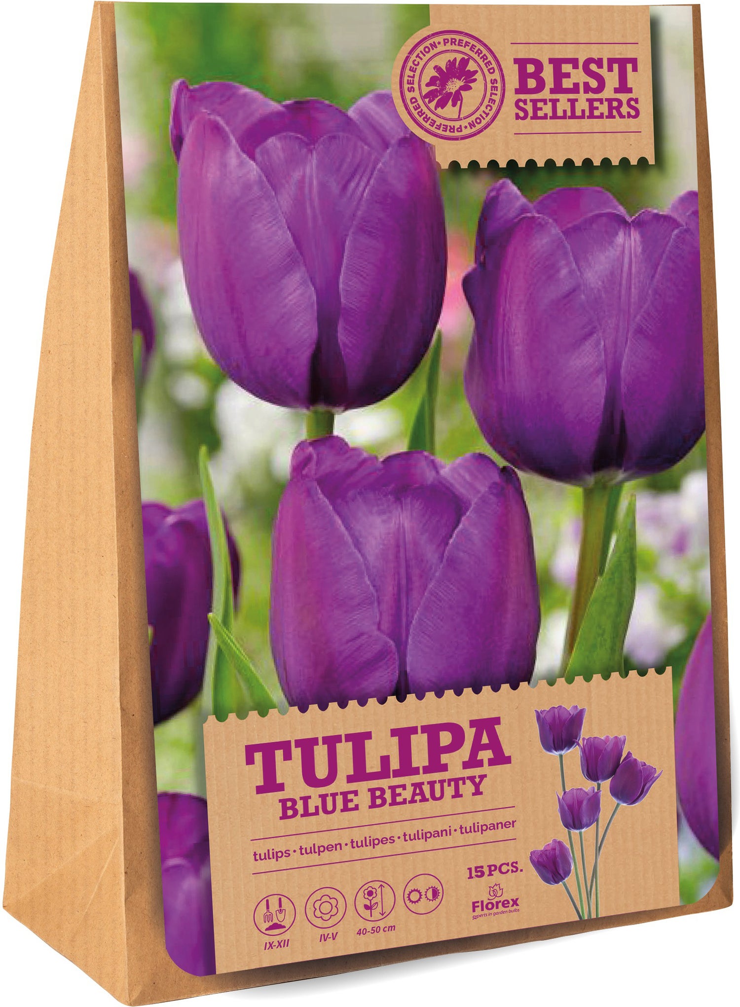 Florex bloembollen tulp (Tulipa 'Blue Beauty') 15 stuks