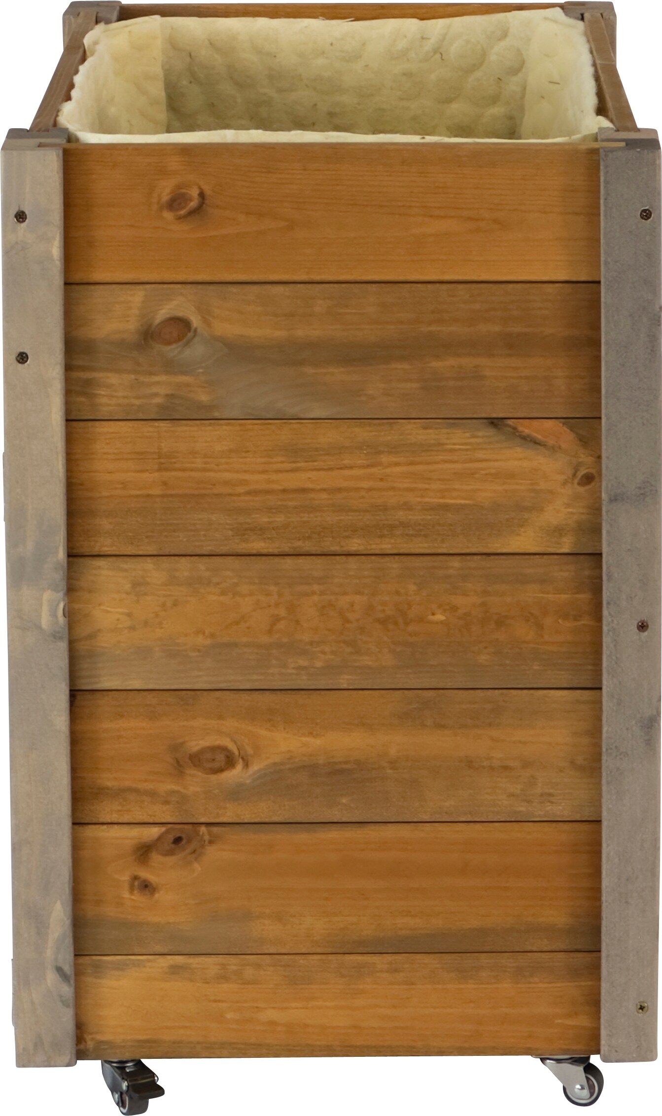 dobar Rollbarer Gartenschrank mit Wolle Abmessungen ca.: 60x40x62 cm natur Eckschutz