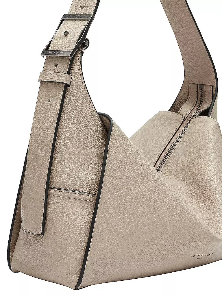 LIEBESKIND BERLIN Ledertasche - Hobo Bag  LOU Medium grau