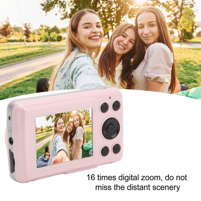 1080P, 16 MP kompakt digitalkamera med 2,4-tommer skærm