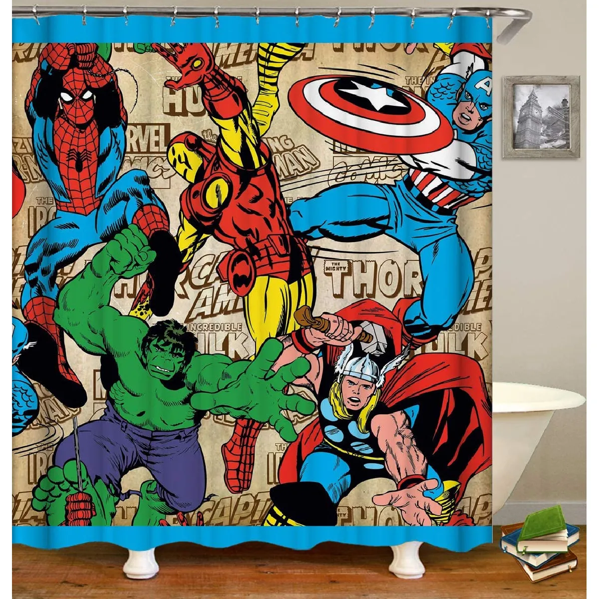 Universal Rideau de douche SUPER HERO 120x180 cm