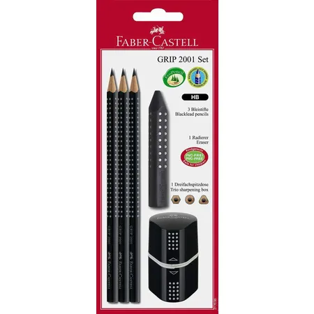 Faber-Castell Schreibset GRIP 2001 schwarz