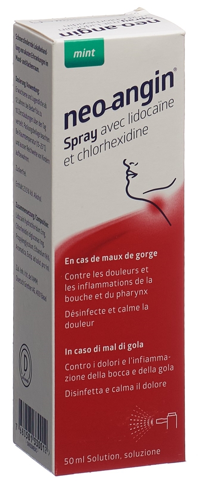 NEO-ANGIN Spray mit Lidocain und Chlorhexidin 50 ml
