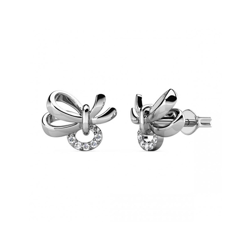 Boucles d'oreilles Posie - Argenté et Cristal