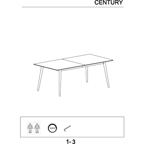 Century spisebord - eg