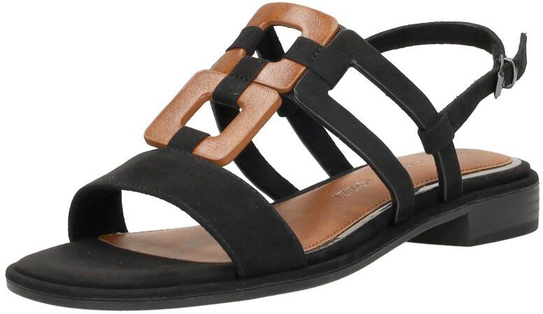 Marco Tozzi Sandalen Plat zwart