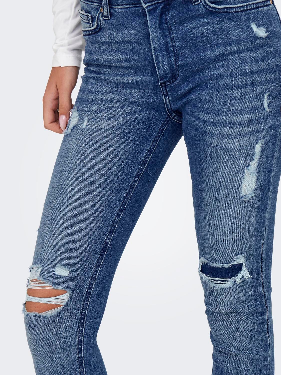 ONLBLUSH Mittlere Taille Skinny Fit Jeans Medium Blue Denim