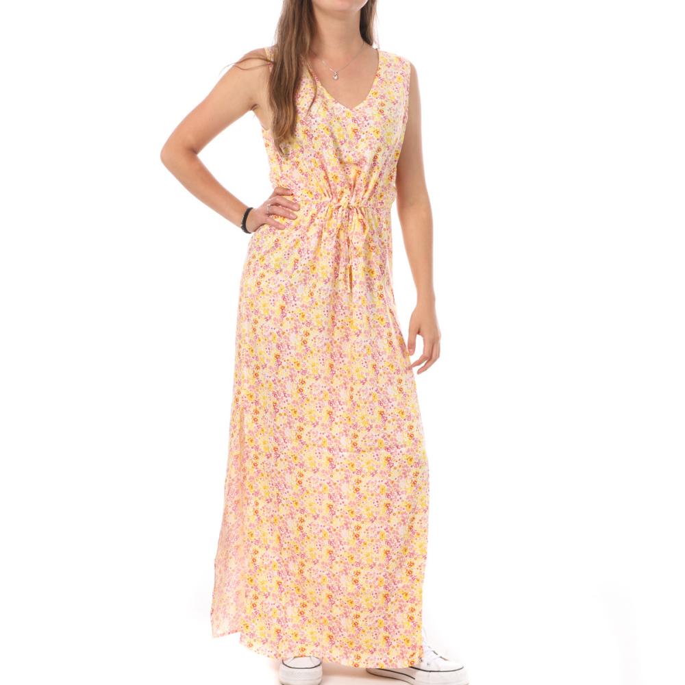 Vero Moda Robe Longue Blanche/Jaune Femme Vero Moda 10286770