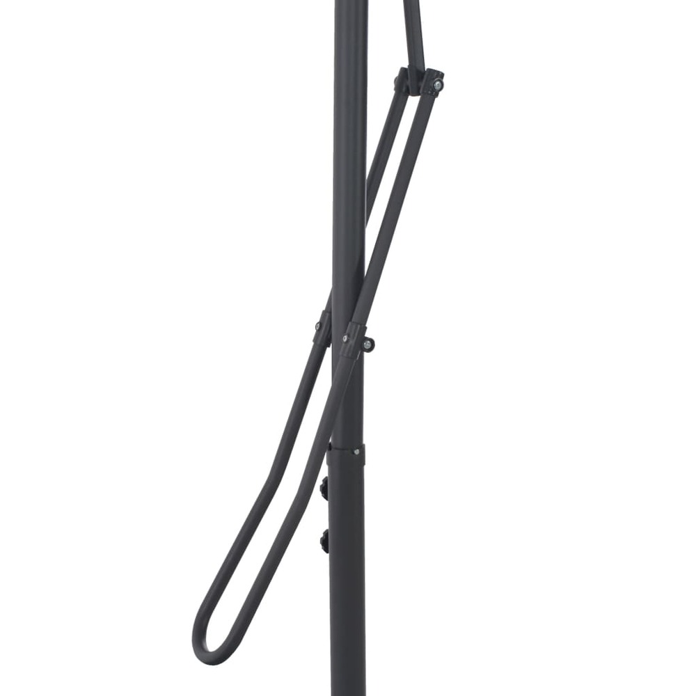 Parasol d'extérieur avec mât en acier 250 x 250 x 230 cm orange foncé