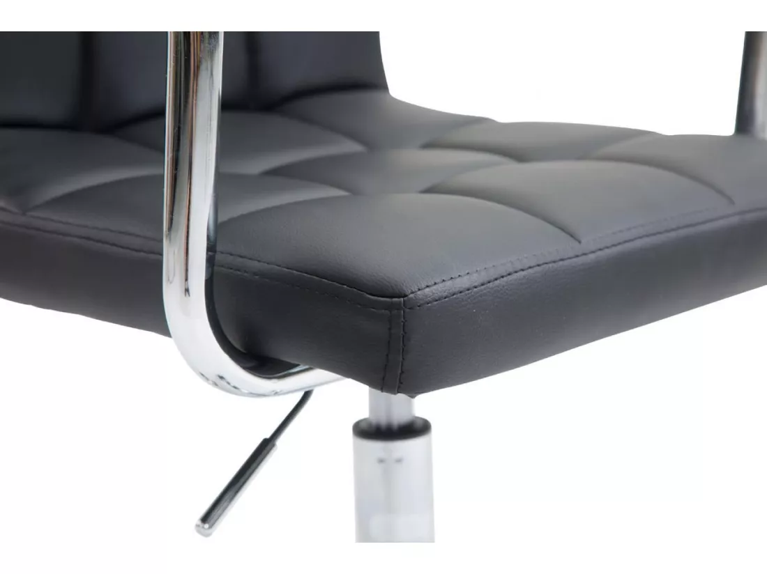 Chaise de bureau - Similicuir - Noir - Lucy V2