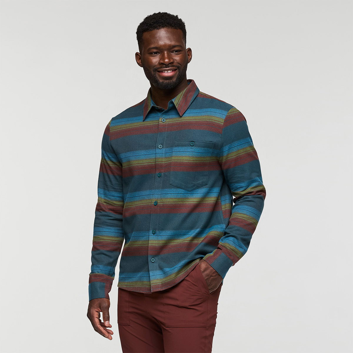 Cotopaxi  Quedo Flannel Skjorte, herre (Abyss Stripes)