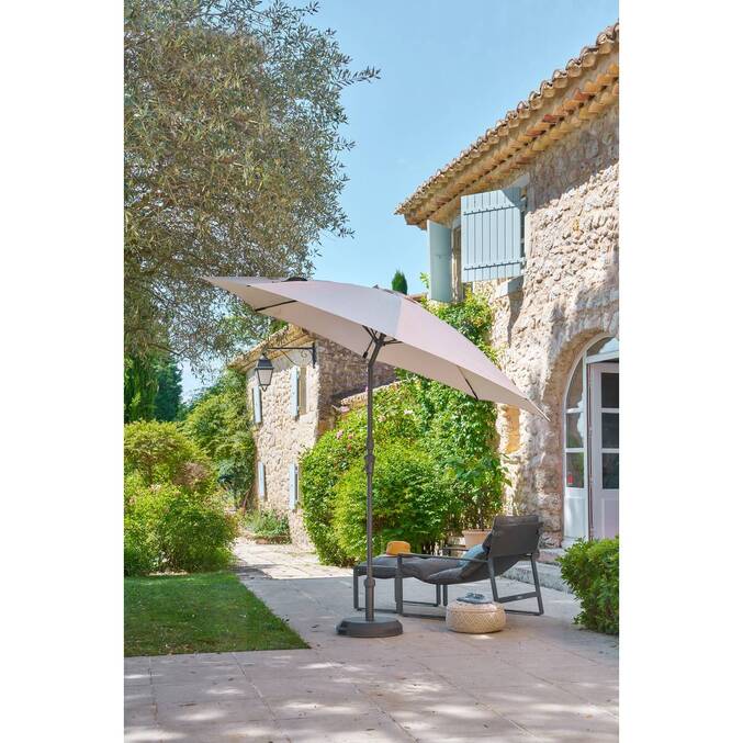 Fauteuil relax de jardin LAMBINIO Graphite & Gris foncé