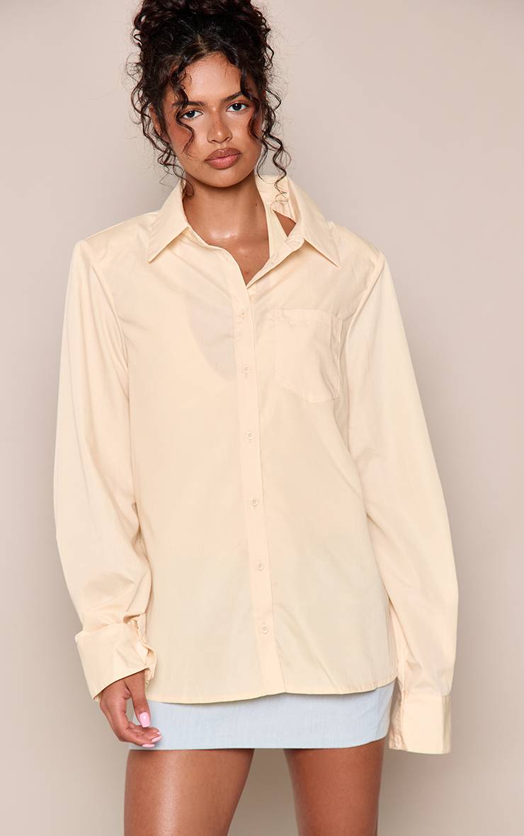 Citron Chemise Oversize À Épaulettes Avec Motif Palmier