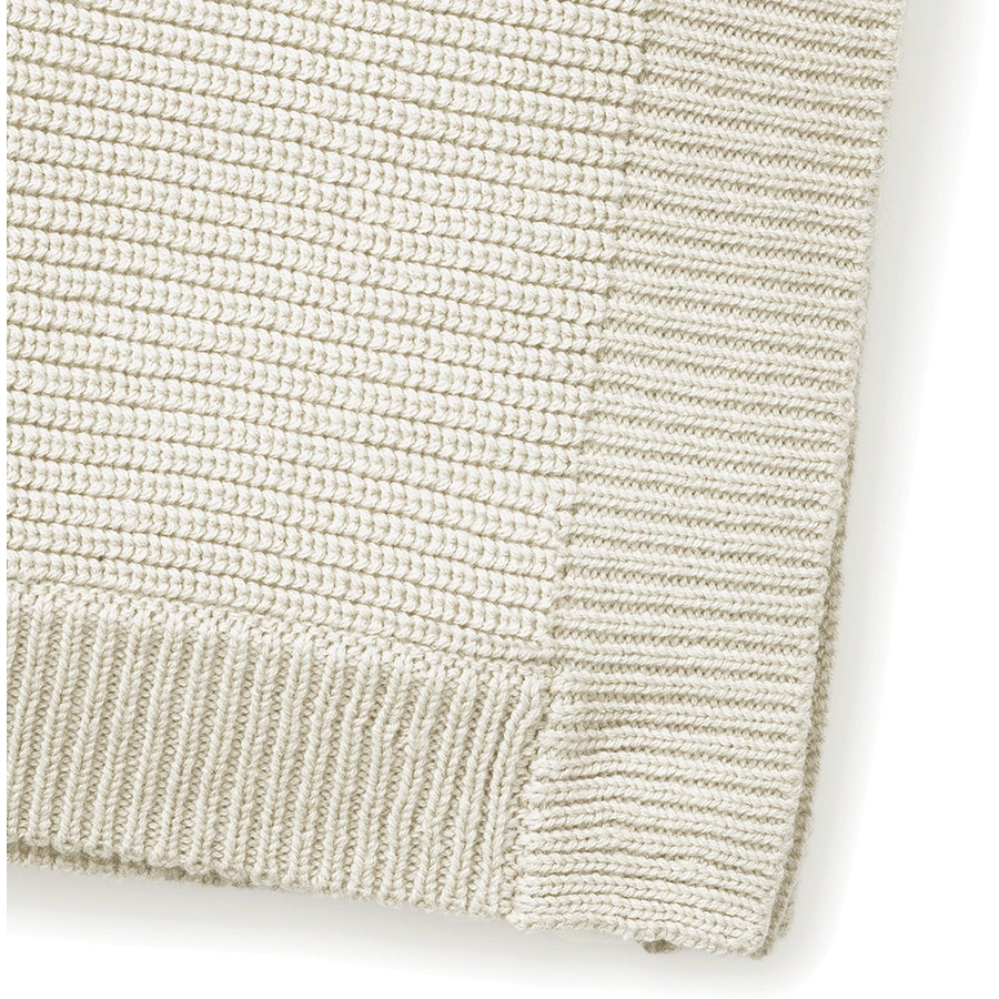 Elodie gestrickte Wolldecke Vanilla White