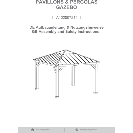 Pavillon Pirin 336 cm x 336 cm - antracit