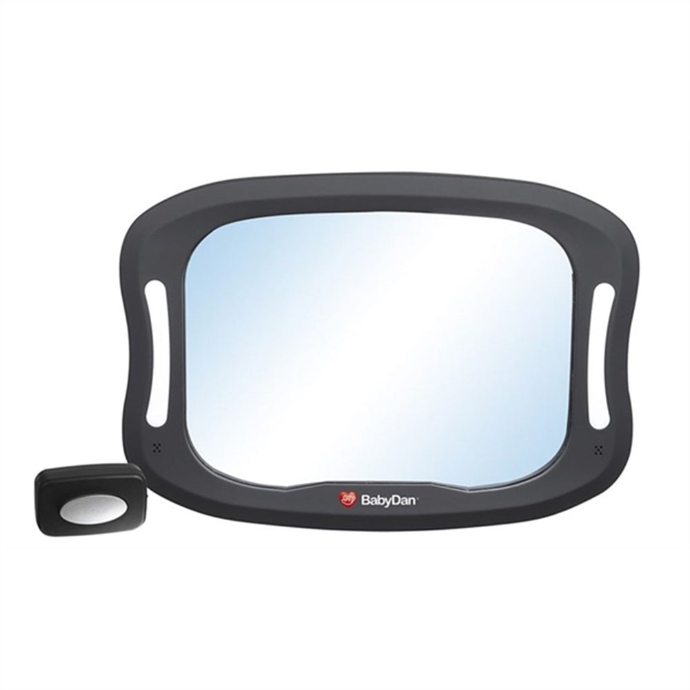 Bil Spejl Med LED 28,5x19,5cm - BabyDan