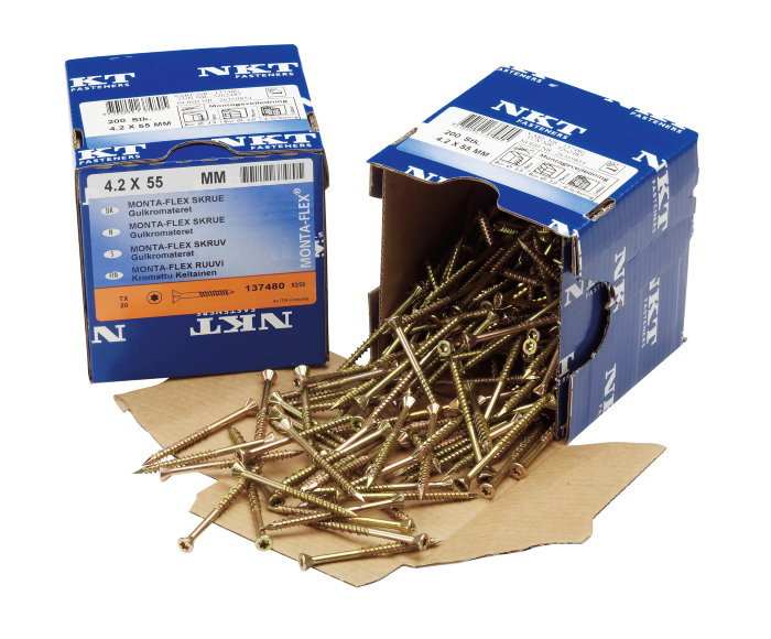 NKT Fasteners Monta-Flex skrue 4,2 x 55 mm 200 stk.
