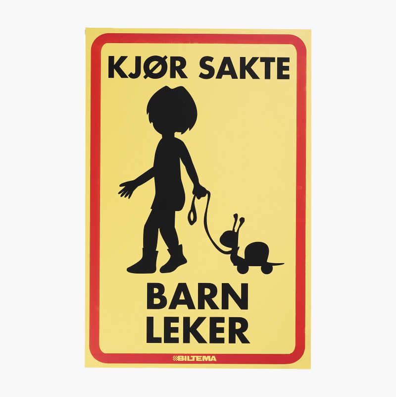 Skilt – barn leker