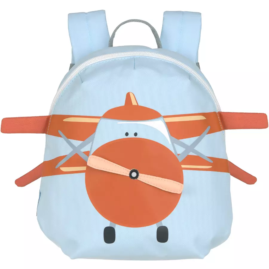 LÄSSIG Kindergartenrucksack Tiny Drivers - Propeller Flugzeug, Blau