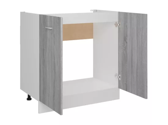 Armoire de plancher d'évier Sonoma gris 80x46x81,5 cm