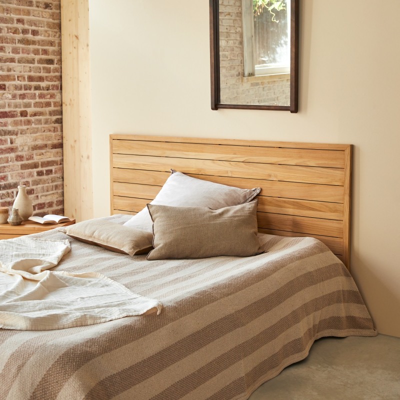 Tête de lit en bois de teck Minimalys H 95 x L 165 x P 3 cm