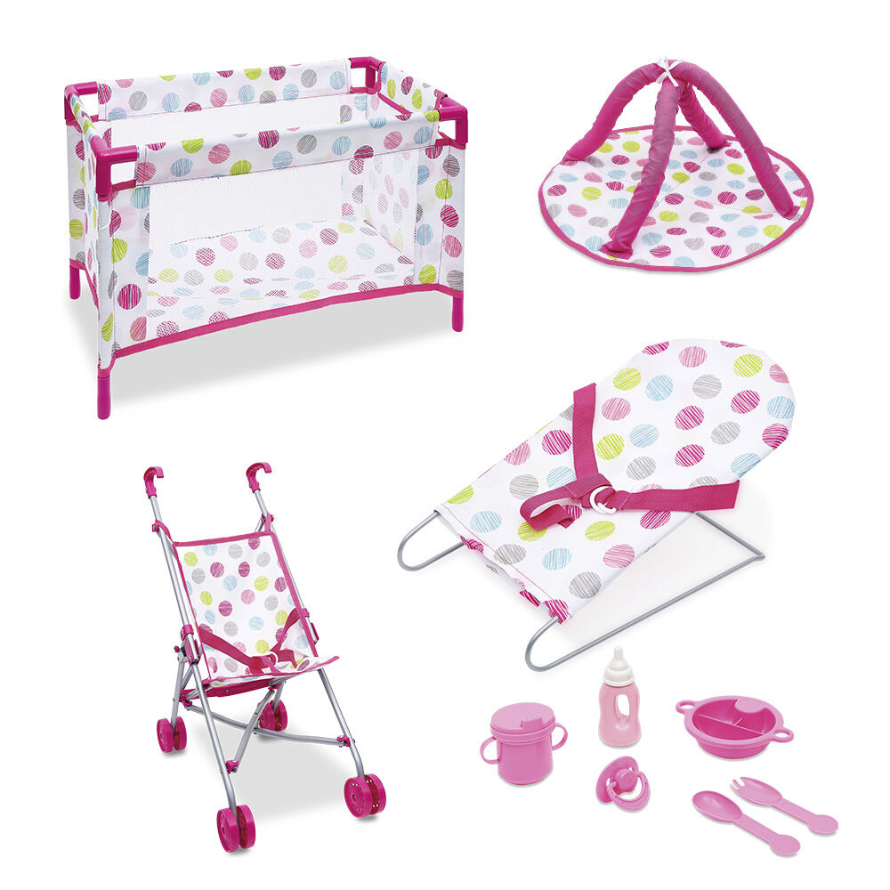 Accessoire pour poupon rose x10