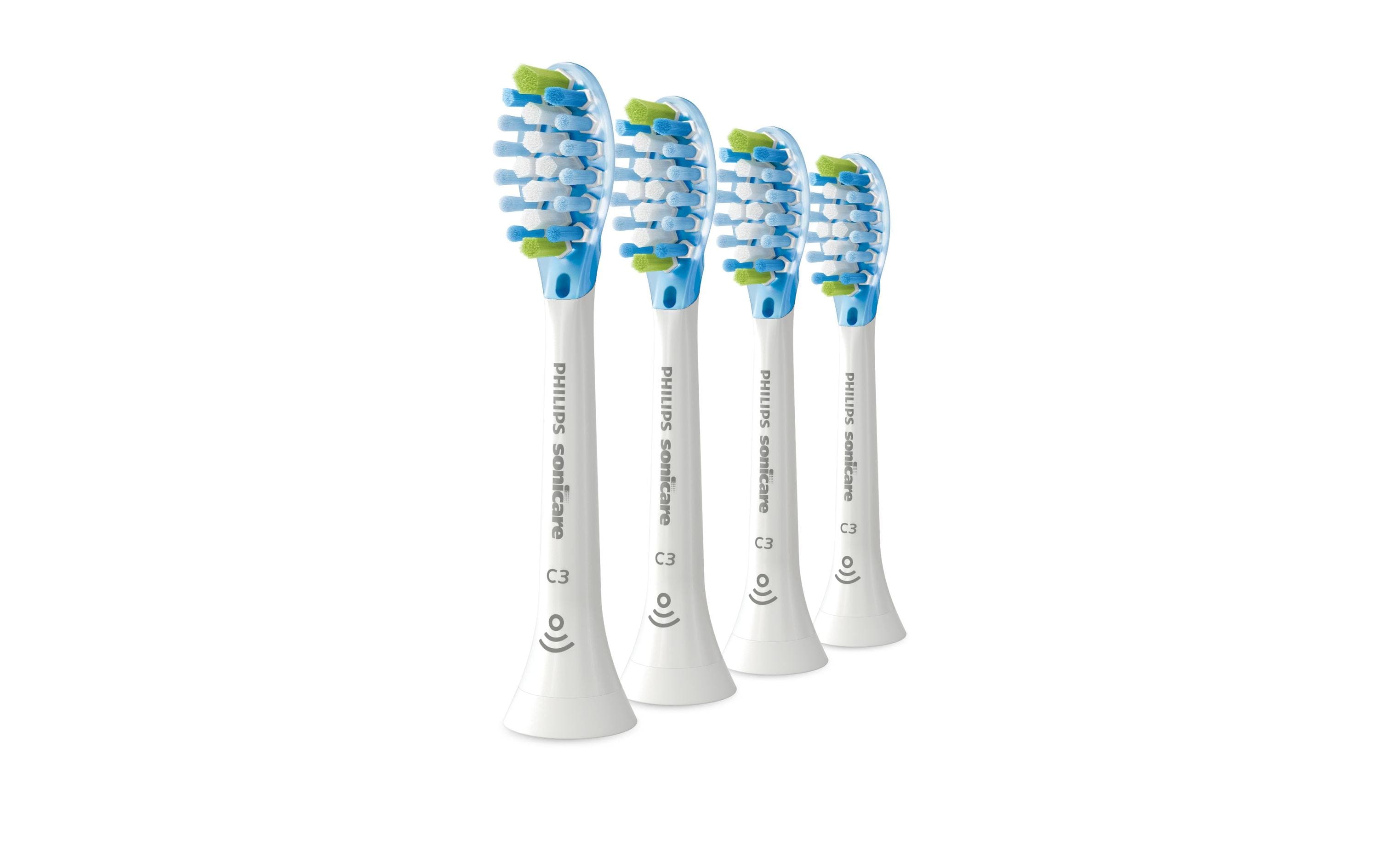 Zahnbürstenkopf C3 Prem. Plaque Defense HX9044/17 4 StückErsatzbürsten für Philips Sonicare Schallzahnbürsten