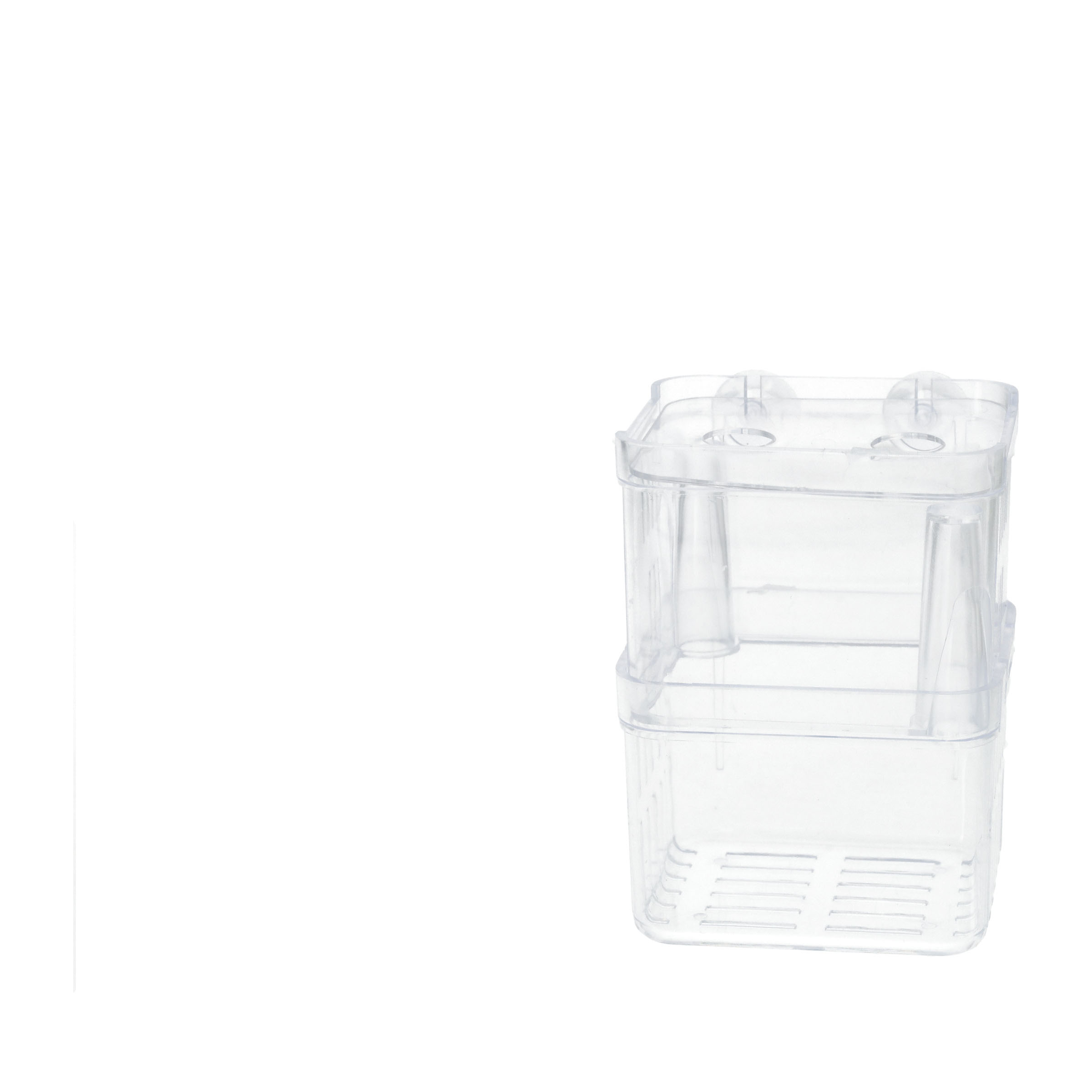 (11x8cm) Aquarium Brut Kasten Fisch Zucht Ablaich Becken mit Saugnäpfe - Transparent