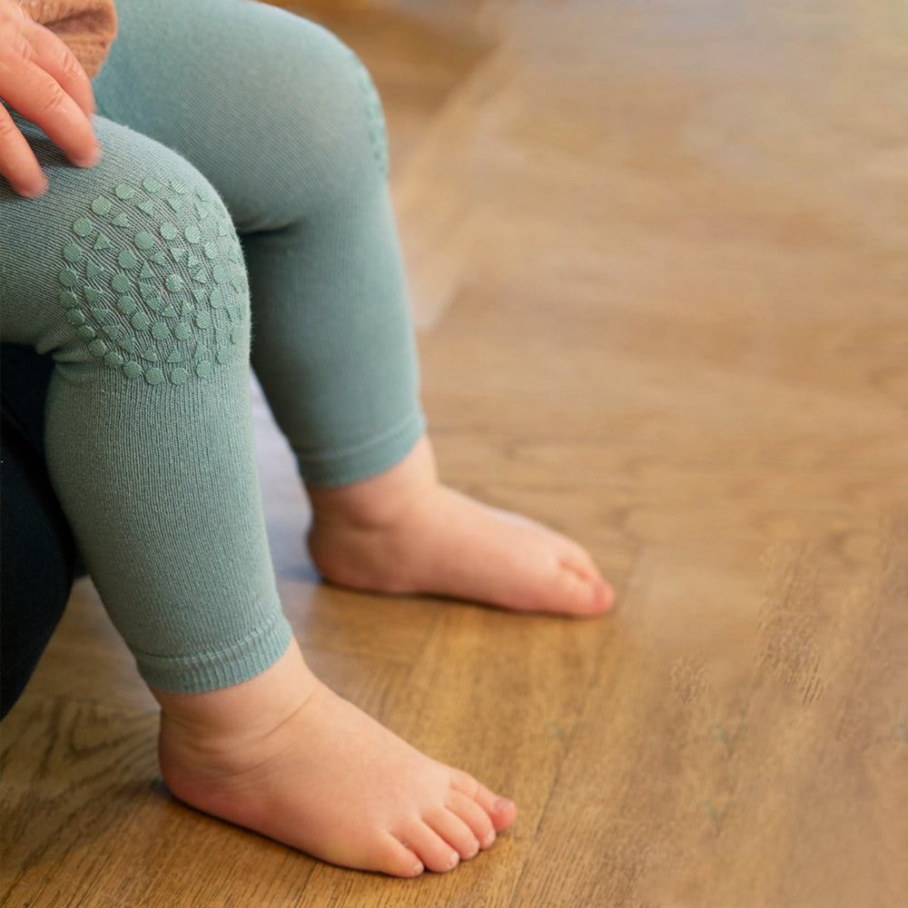 Køb Gobabygo Dusty Blue Crawling Leggings Organic Bomuld