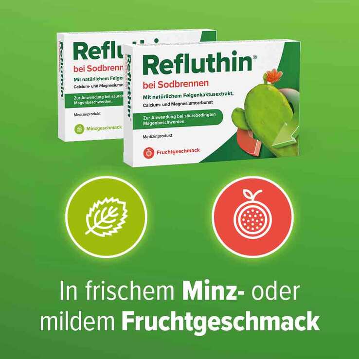 Refluthin bei Sodbrennen Kautabletten Frucht, 16 St