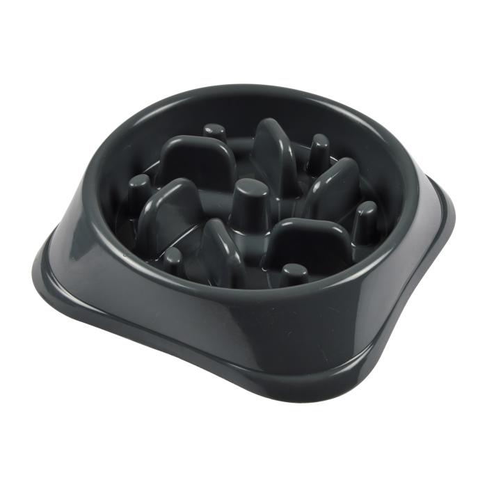 GAMELLE ANTIGLOUTON PLASTIQUE D.19.5X4.5CM ANTHRACITE