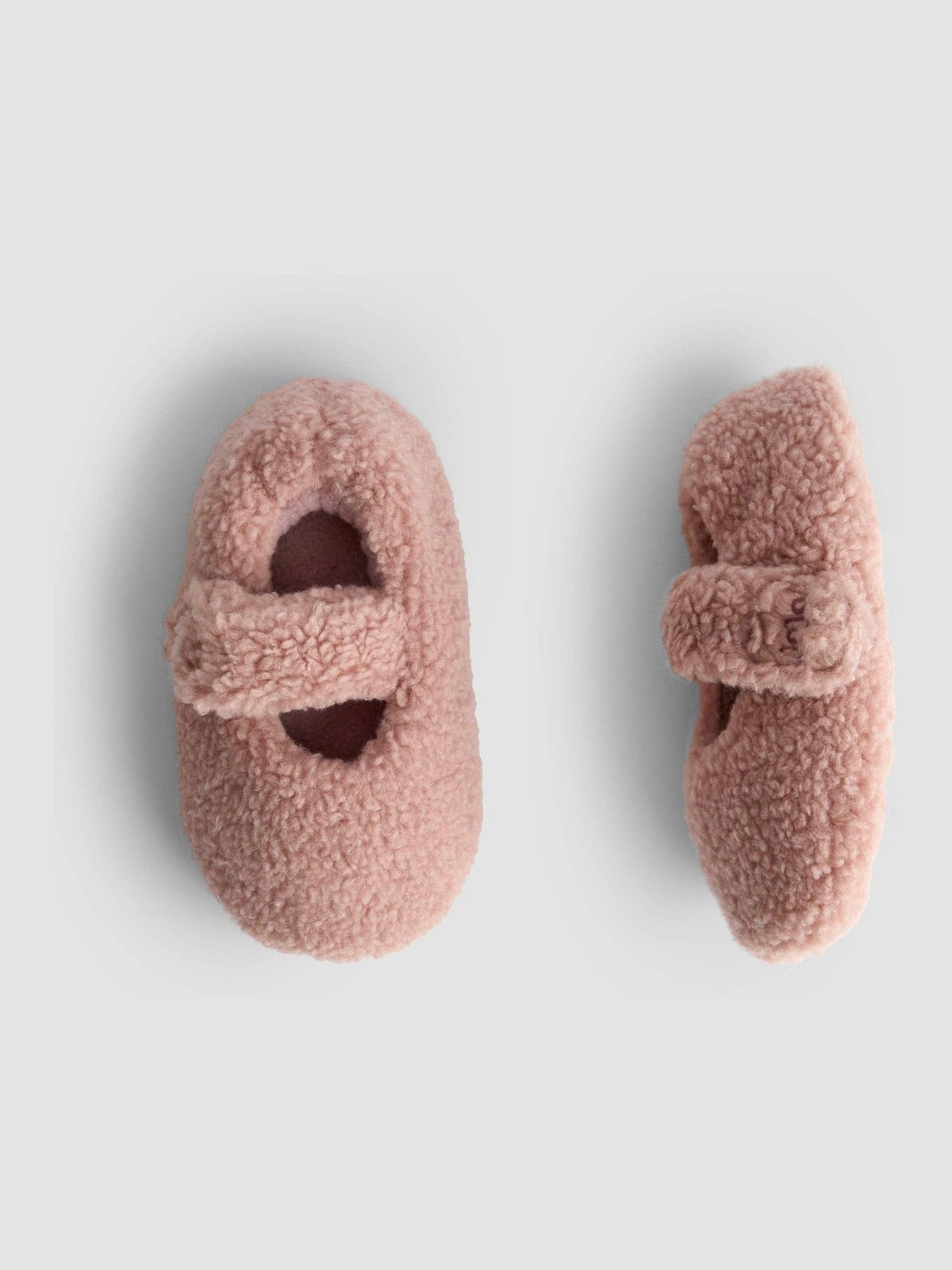 Roze - JoJo Maman Bébé Velvet Bow Ballet Pump Slippers