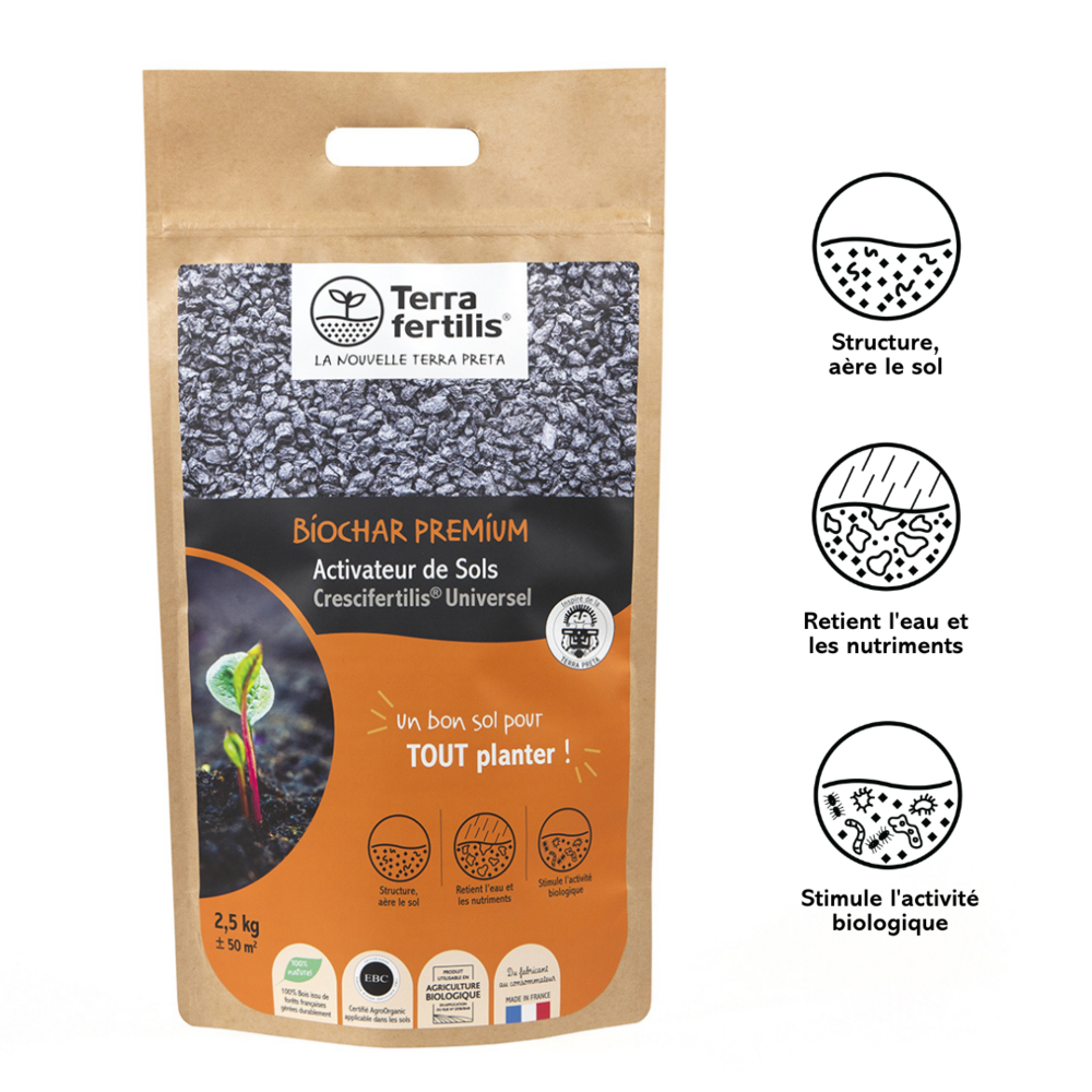Fertilisant universel à base de biochar - 2,5 kg