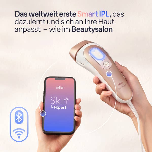 Braun Smart IPL Skin i·expert PL7147, Haarentfernung für zu Hause, Gratis App, Aufbewahrungstasche