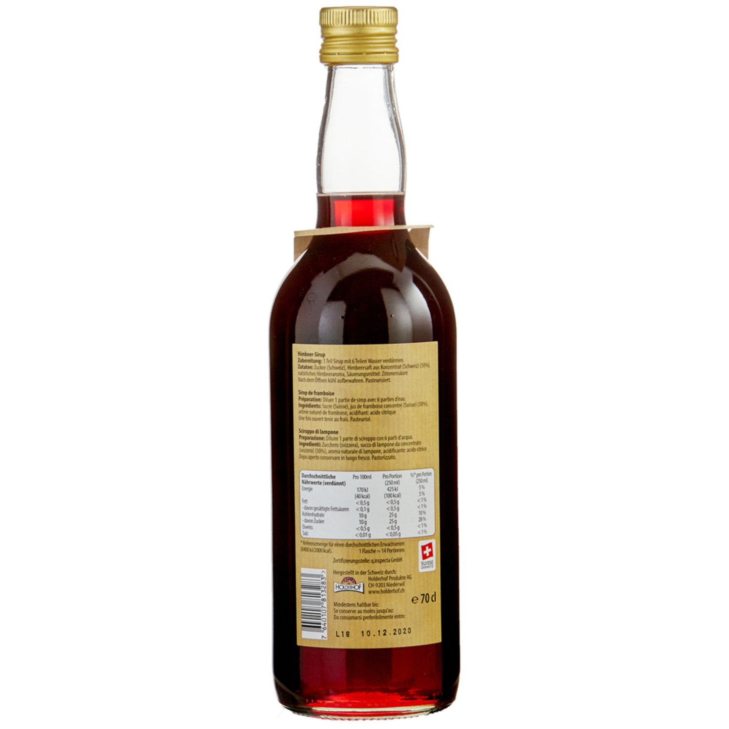 Homemade Himbeer Sirup -70cl