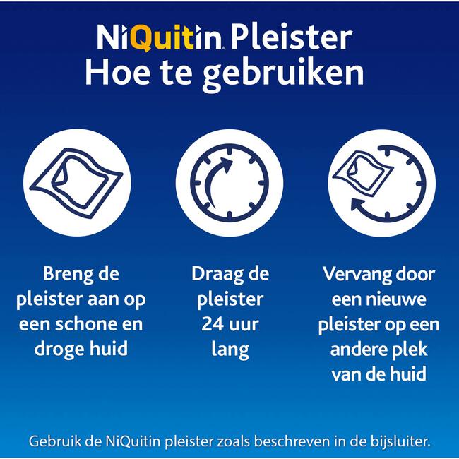 NiQuitin Clear 21 mg Transparante Nicotinepleisters Stap 14 stuks