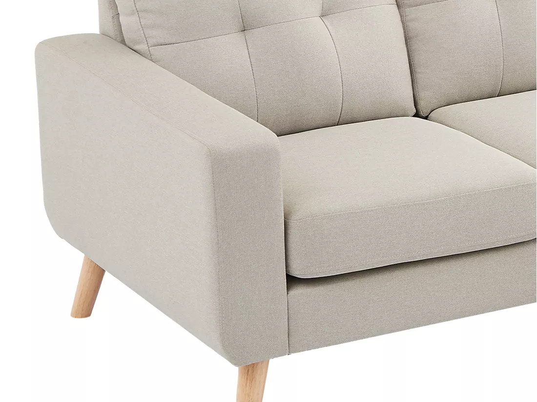 Canapé d'angle réversible en tissu beige BARTOLOME