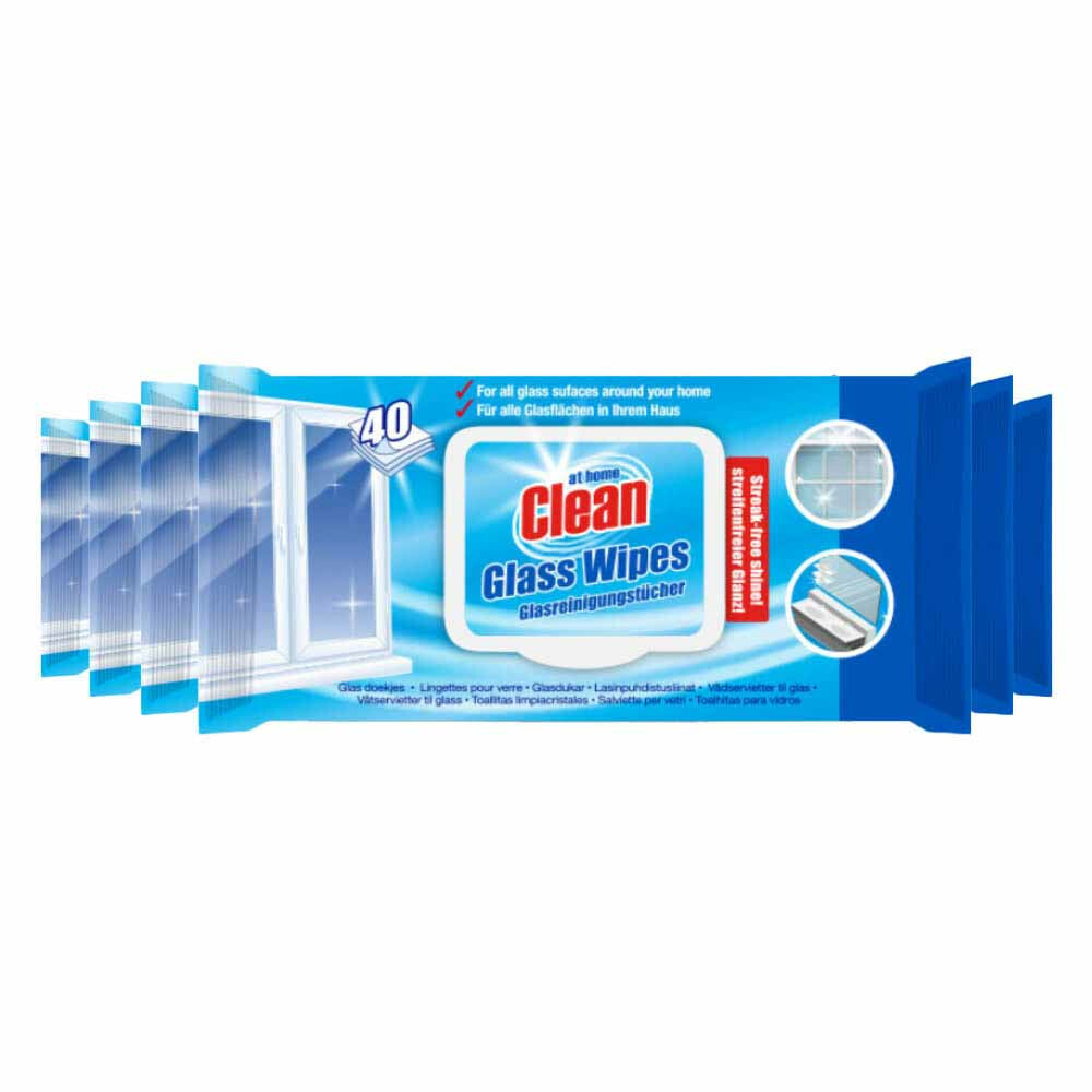 6x At Home Reinigingsdoekjes Glas40 stuks